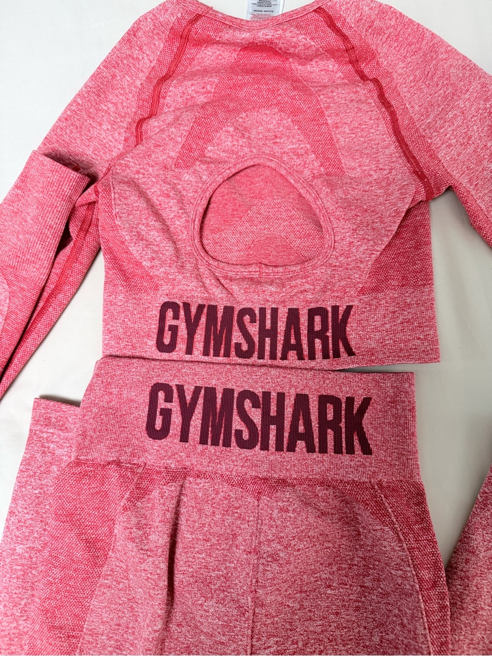Gymshark Kids Pink Seamless Crop One-Piece Set